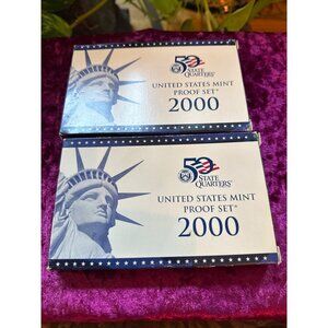 2000 US Mint Proof Set & 50 State Quarters Proof Set In Original Packaging